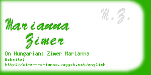 marianna zimer business card